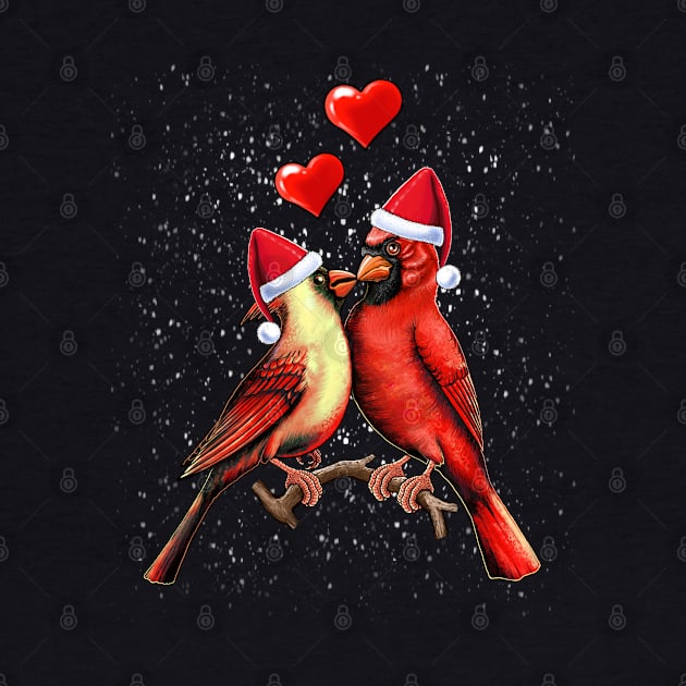 Christmas cardinals in love by Artardishop